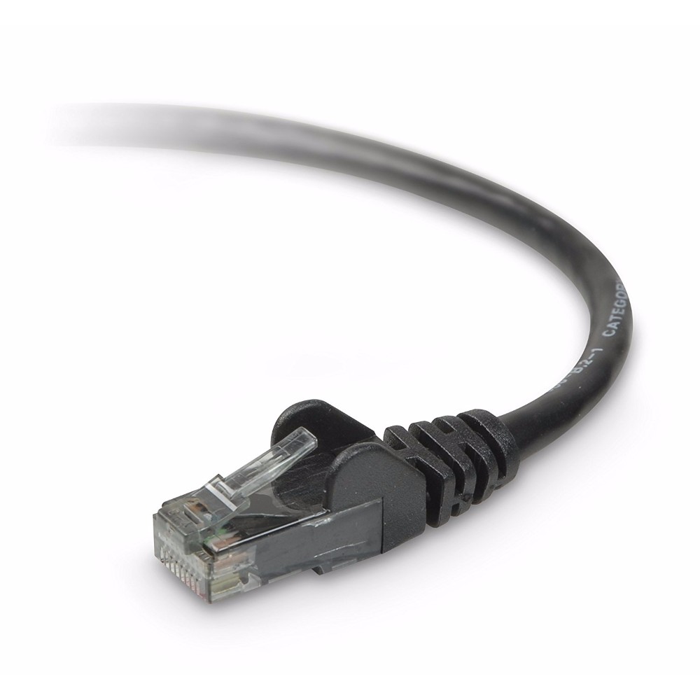 CABLE RJ45 LISSE UTP Noir CAT6 MALE/MALE 50CM - Image 2
