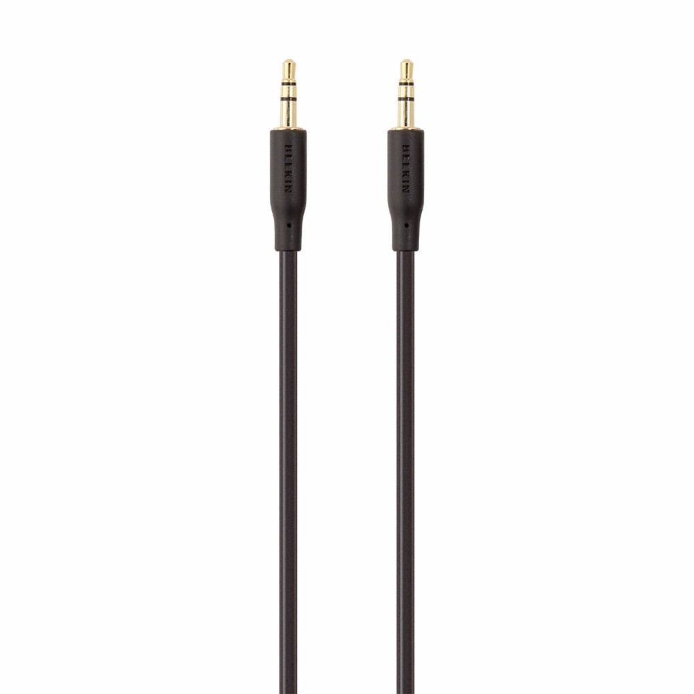CABLE AUDIO 3.5MM M M 2M PORTABLE BLACK GOLD