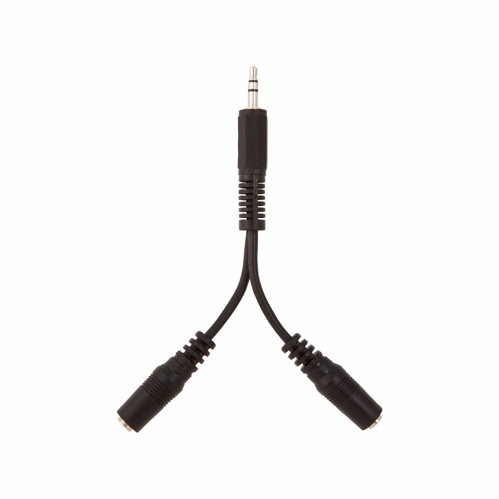 SPLITTER AUDIO 3.5MM 2X3.5MM M F 0.1M HEADPHN NCKL