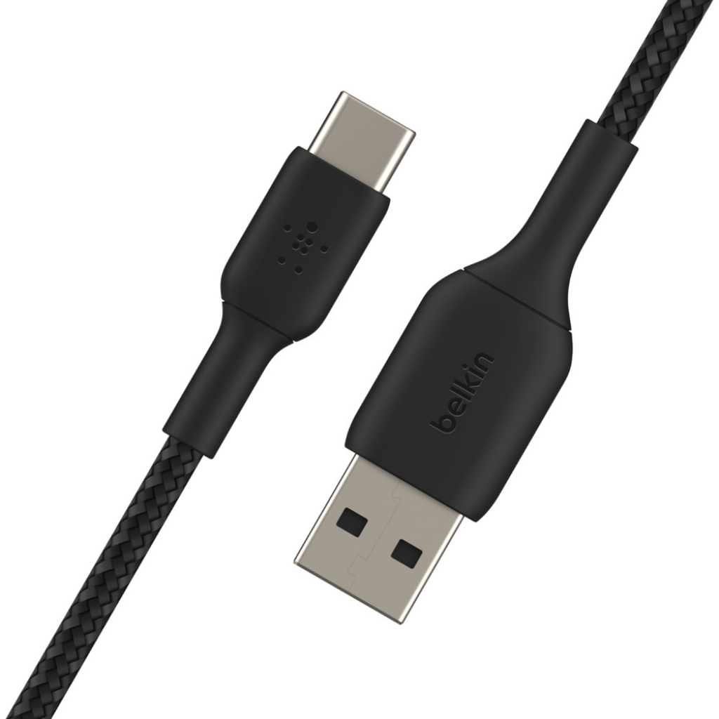 Câble tressé USB-C (mâle) vers USB-A (mâle) 24 pin 3m Boost Charge - Noir - Image 2