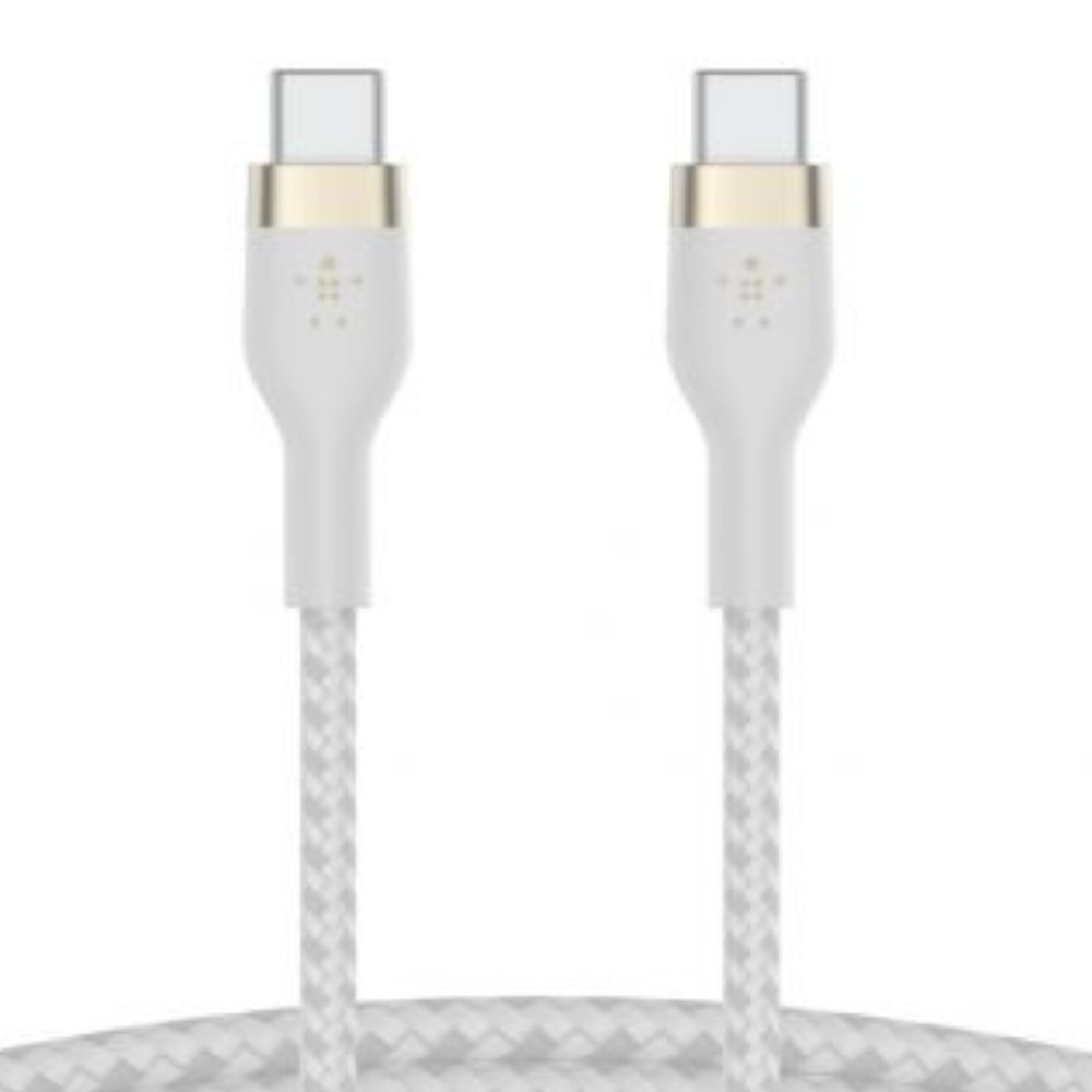Cbl Si tressé USB-C X2 1M blc Belkin Cbl Silicone tressé US - Image 2