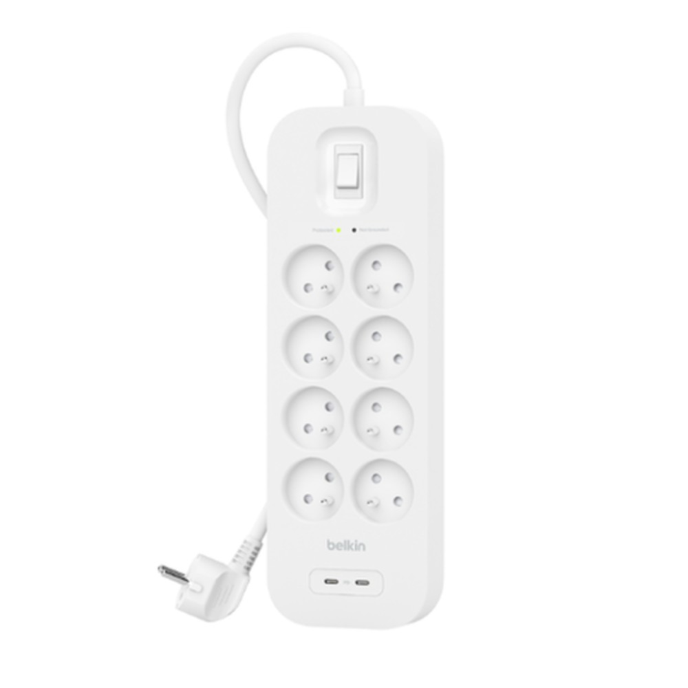 Belkin Parafoudre 8prises 900J 2 ports usb-c