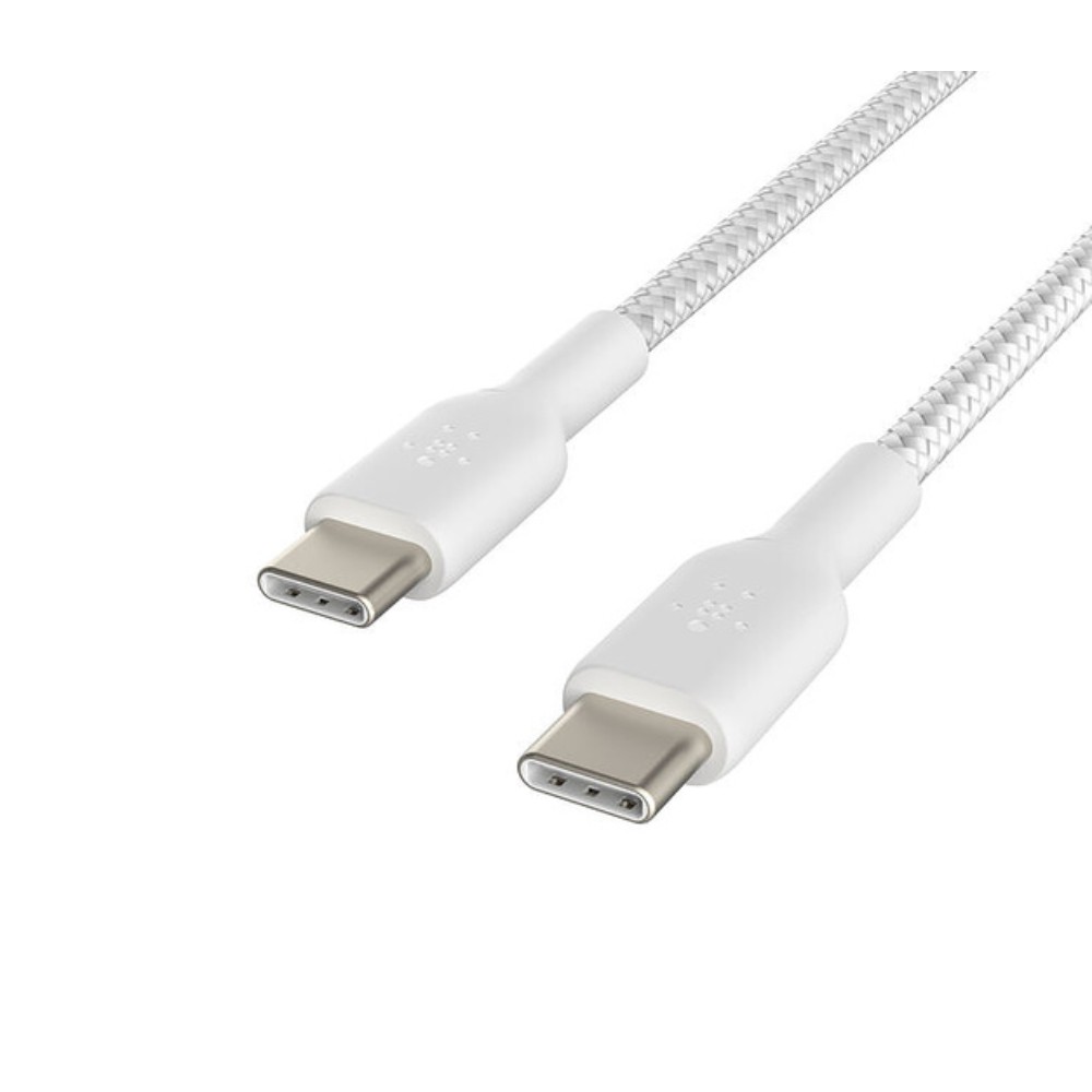 2 cbls tressés USBC-C blanc 2m - Image 2