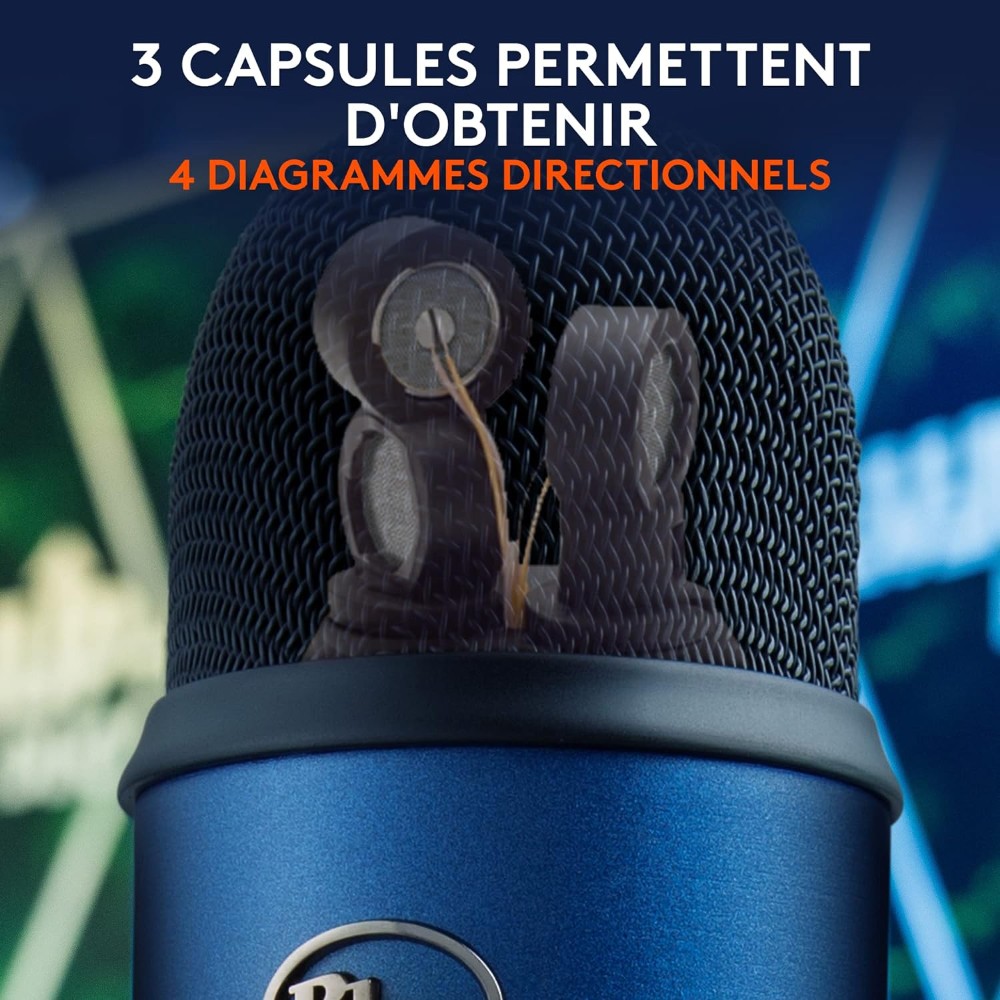 YETI USB MIC MIDNIGHT Blue Microphone - Image 4