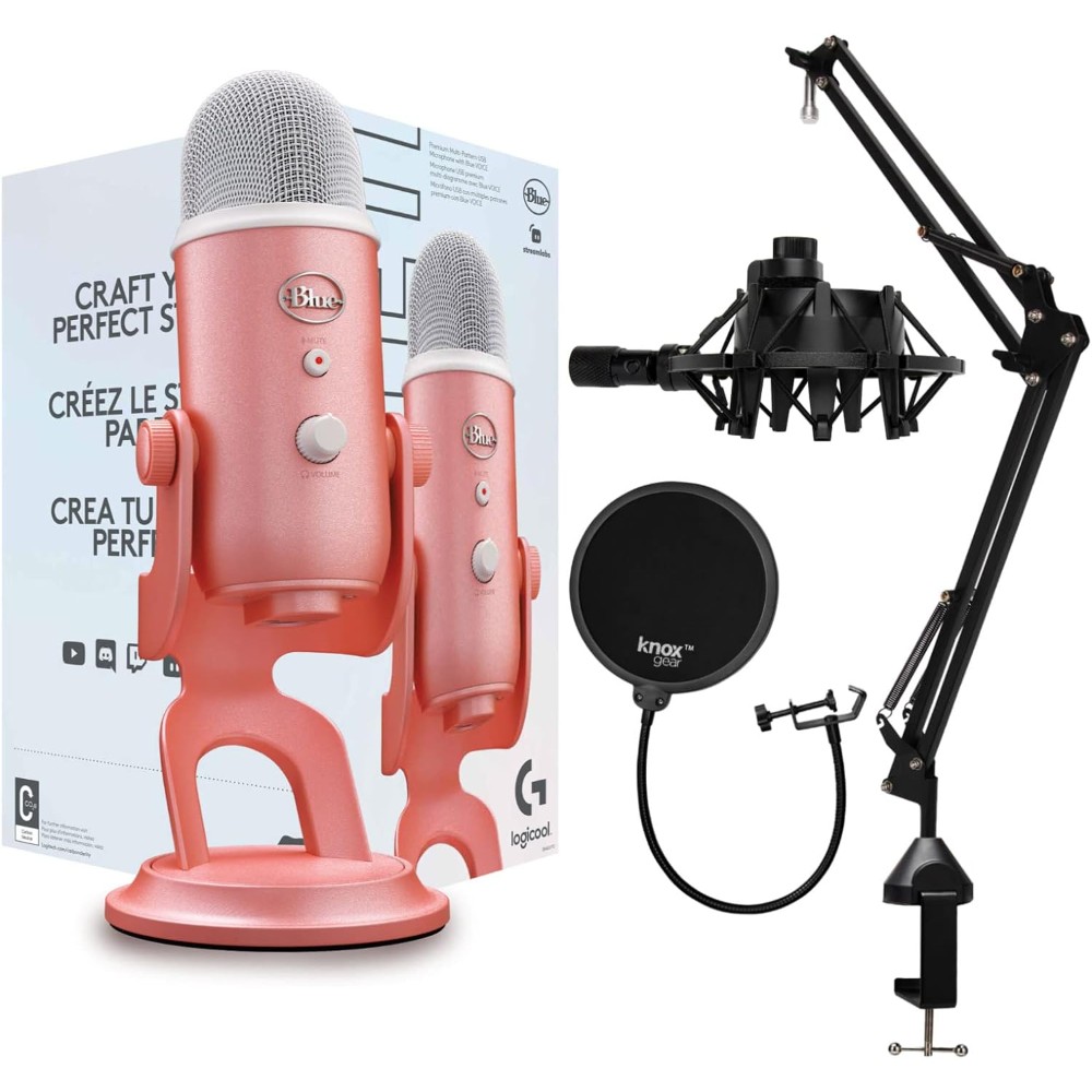 BLUE YETI USB MIC SWEET PINK MICROPHONE GAMING - Image 4