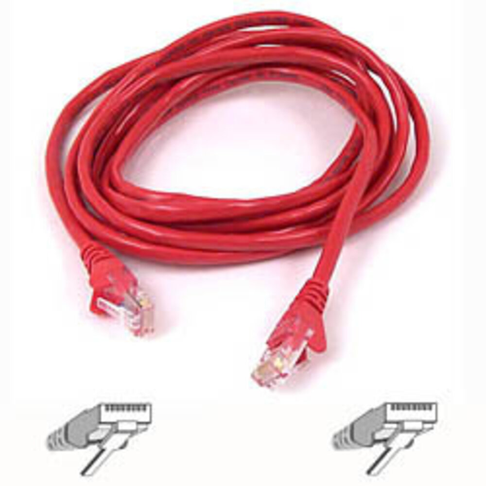 CABLE RJ45 LISSE UTP Rouge CAT6 MALE/MALE 50CM - Image 3