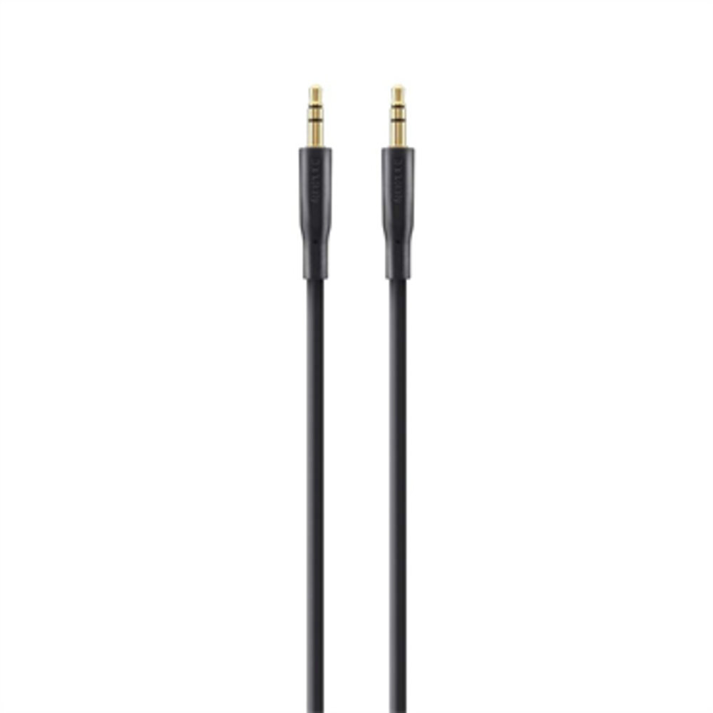 CABLE AUDIO 3.5MM M M 2M PORTABLE BLACK GOLD - Image 3