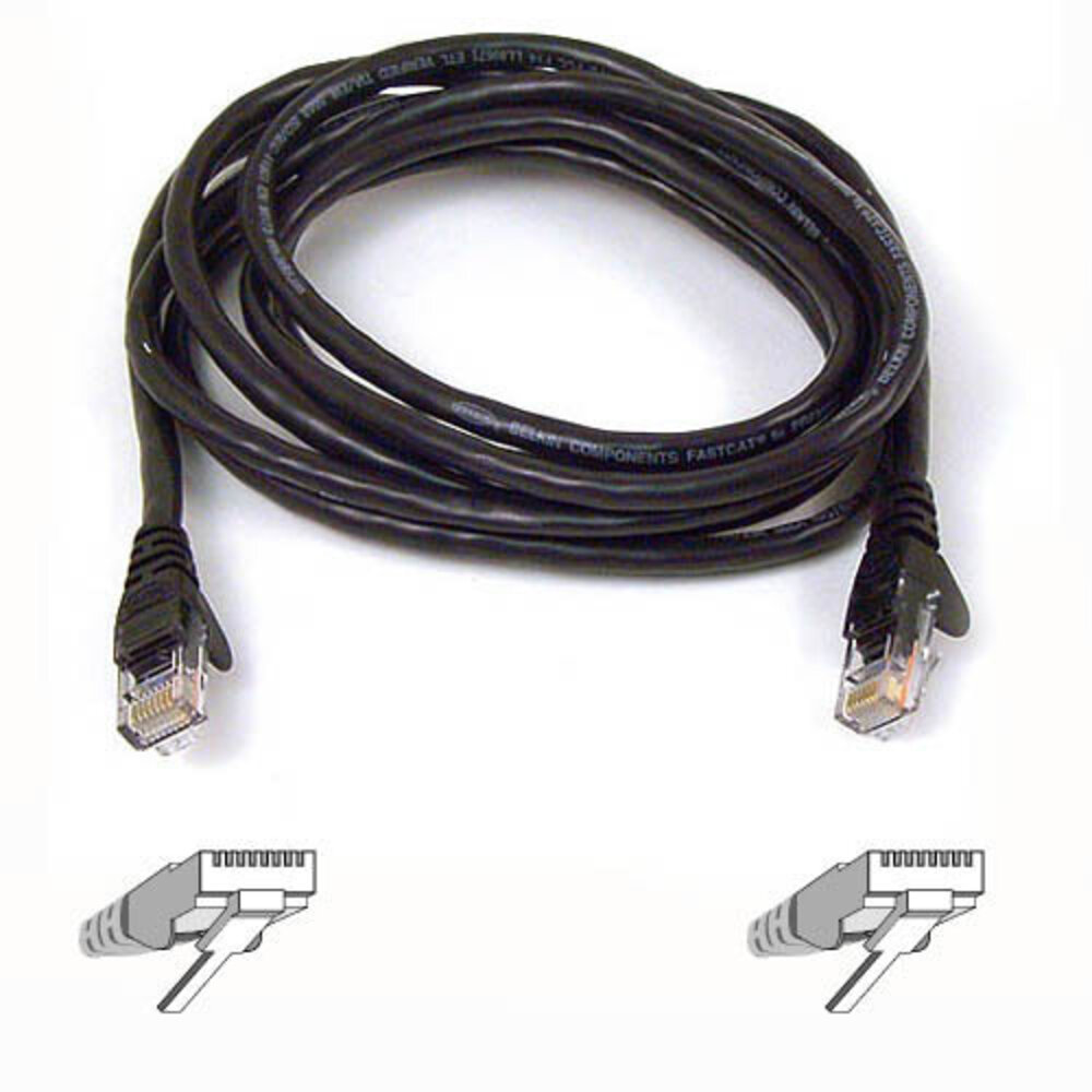 CABLE RJ45 LISSE UTP Noir CAT6 MALE/MALE 50CM - Image 3