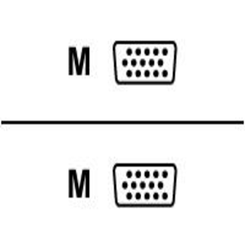 CABLE POUR MONITEUR VGA Noir HDDB15 MALE/MALE 5M - Image 3