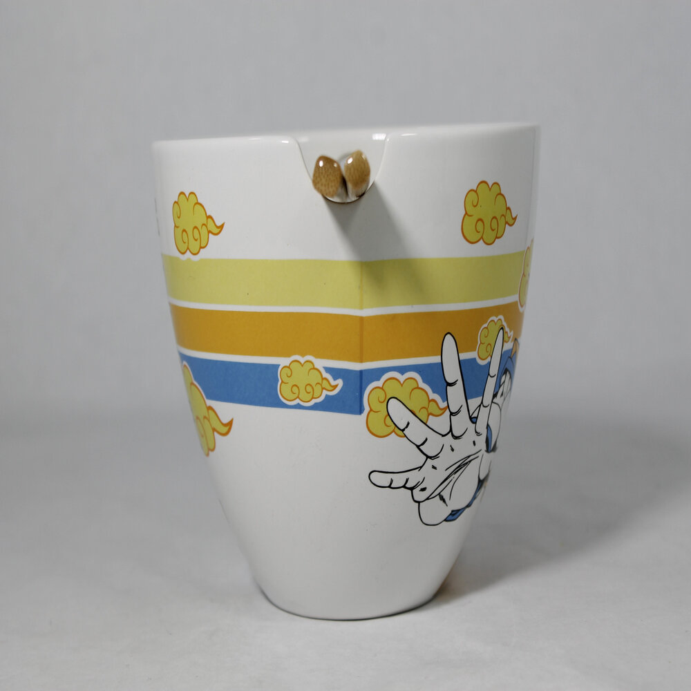 DRAGON BALL Ramen Bowl Red Cat with Chopstick 470ml - Image 4