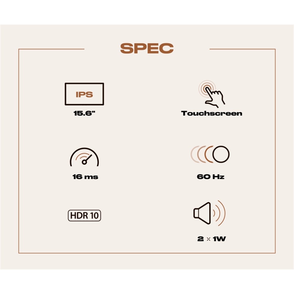 JN-MD-i156FHDR-T MONITEUR BUREAUTIQUE PORTABLE - Image 3