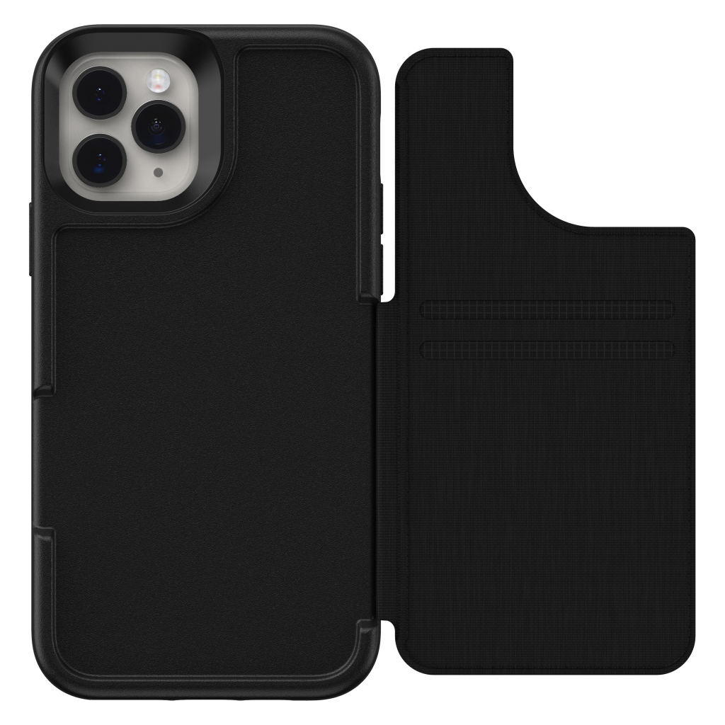 WALLET CASE IPHONE 11 PRO NOIR coque renforcée 2 emplacements - Image 2