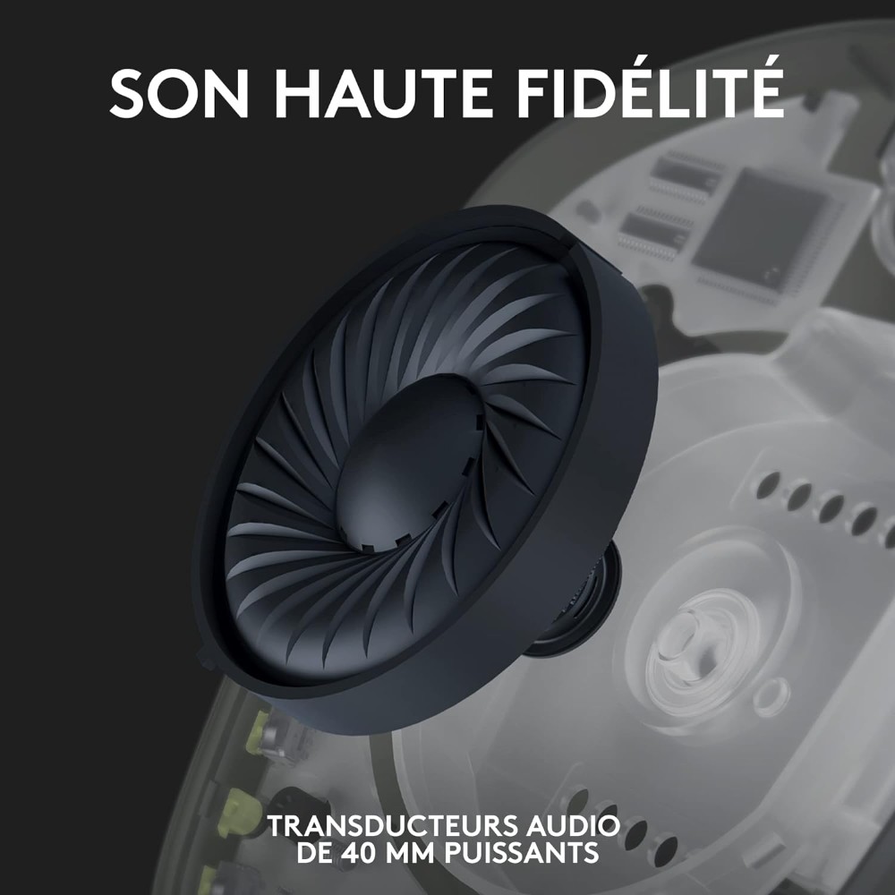 G435 LIGHTSPEED WIRELESS BLACK CASQUE GAMING - Image 4