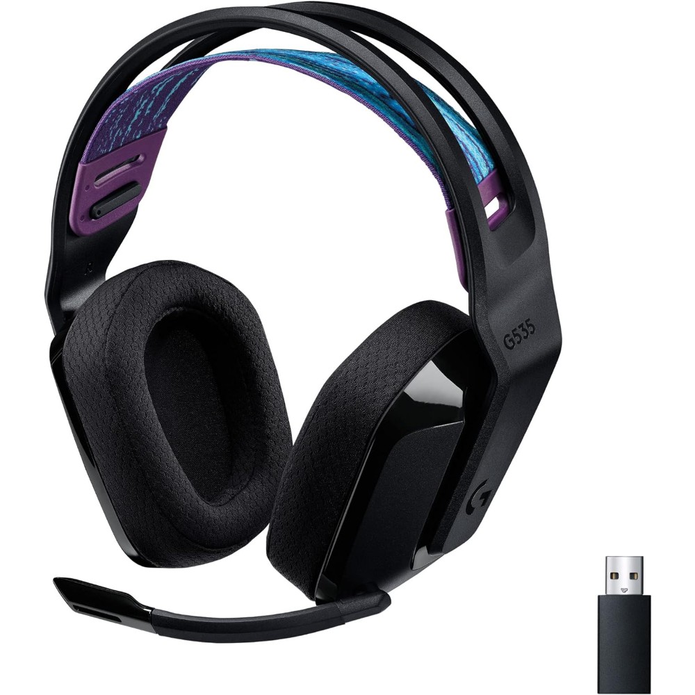 G535 LIGHTSPEED WIRELESS BLACK CASQUE GAMING