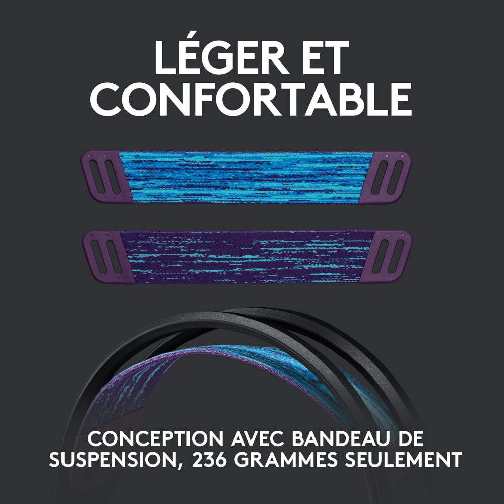 G535 LIGHTSPEED WIRELESS BLACK CASQUE GAMING - Image 3