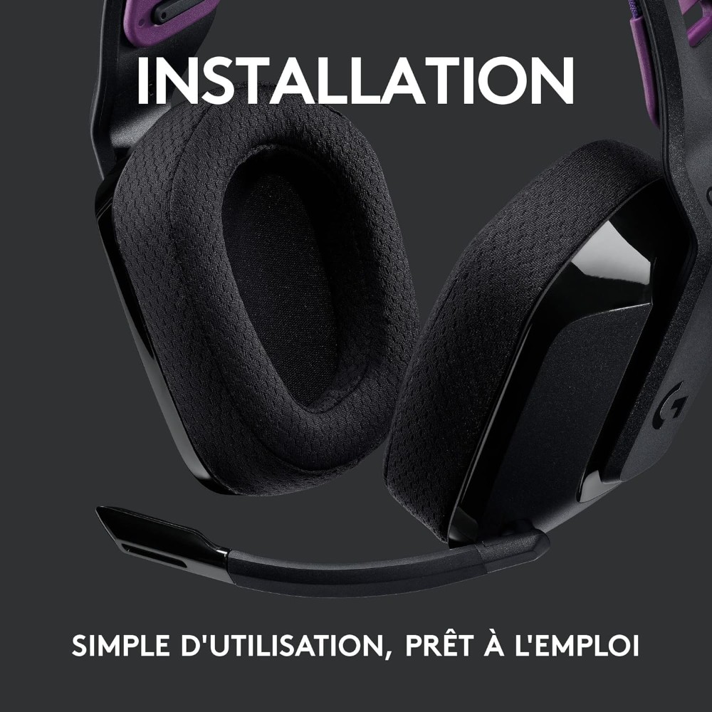 G535 LIGHTSPEED WIRELESS BLACK CASQUE GAMING - Image 4