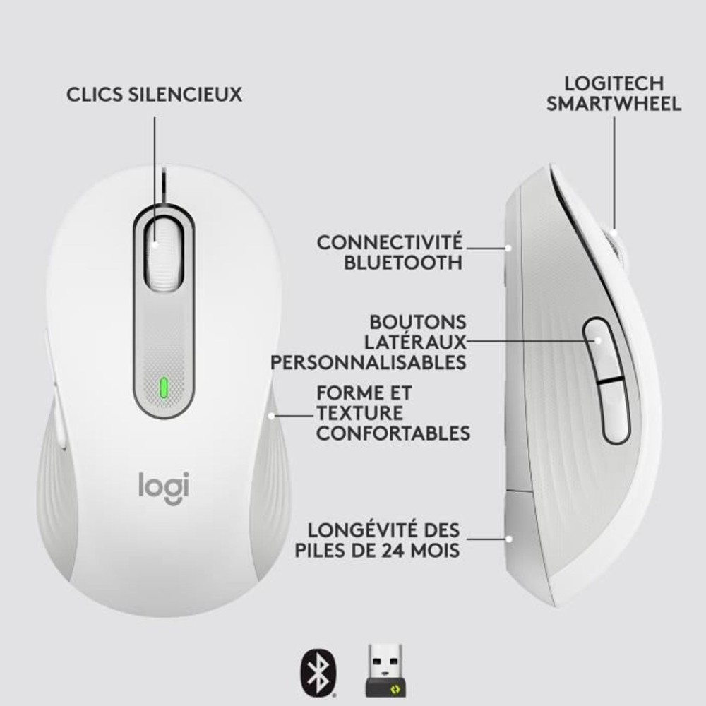 M650 Signature White Souris sans fil M650 White - Image 2