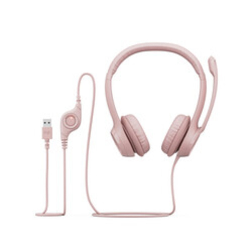 H390 USB Computer Headset Rose Casque micro USB