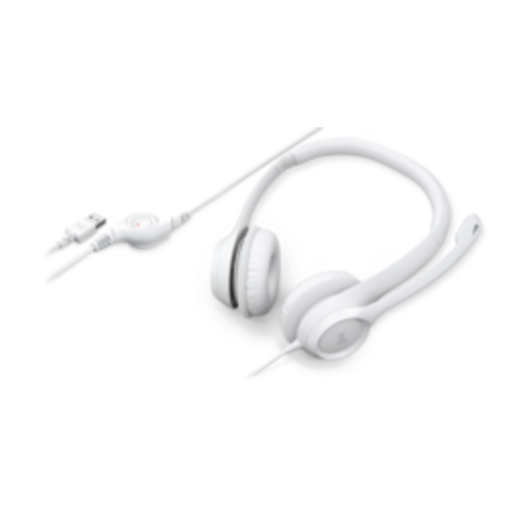 H390 USB Comput Headset White Casque micro USB
