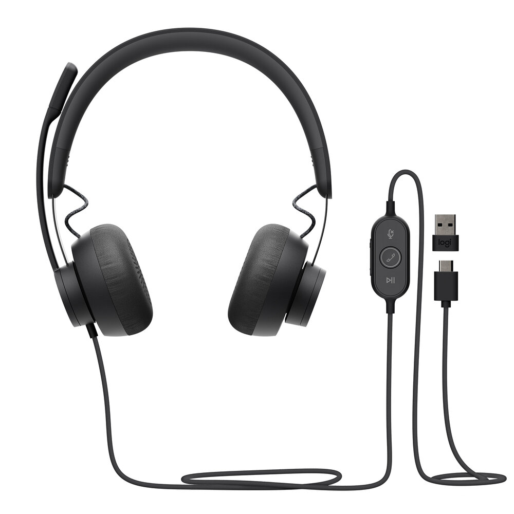 LOGI ZONE 750 Casque filaire Casque filaire USB Gris
