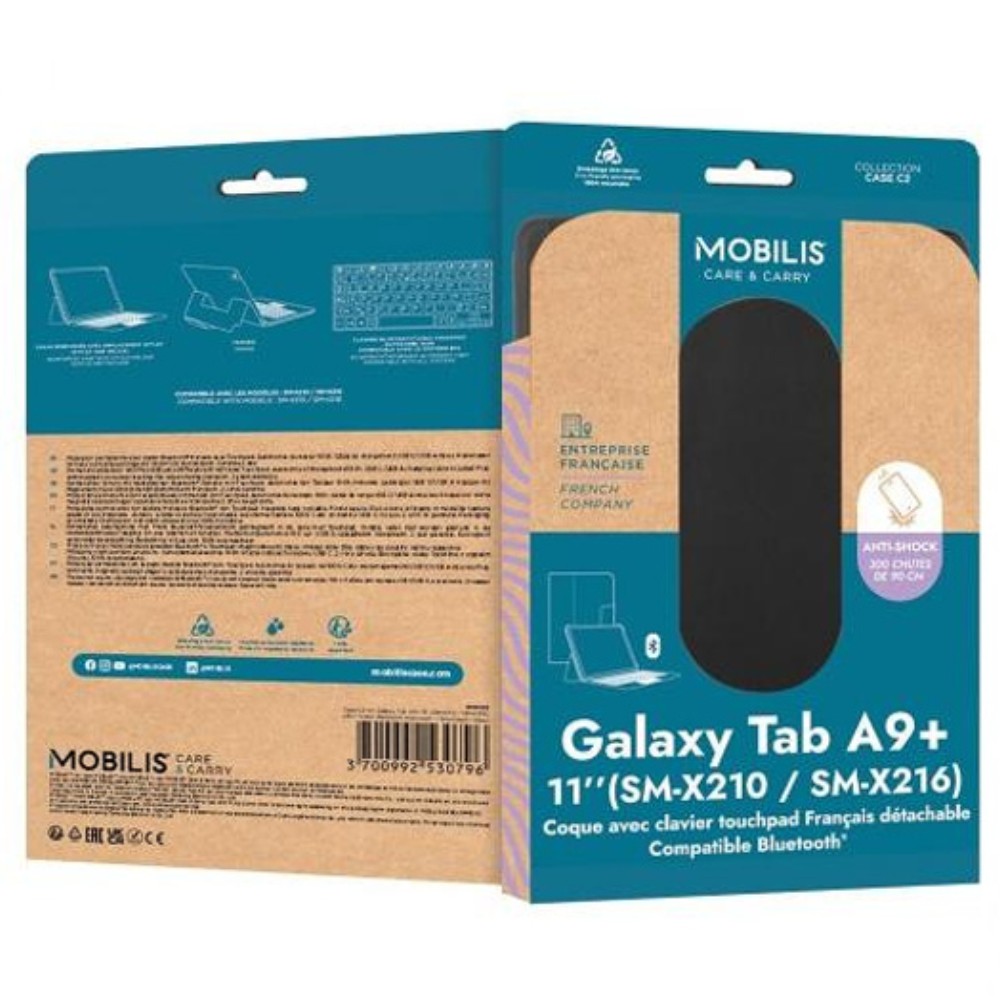 Case C2 for Galaxy Tab A9 11 with French Bluetooth Keyboard - Image 3