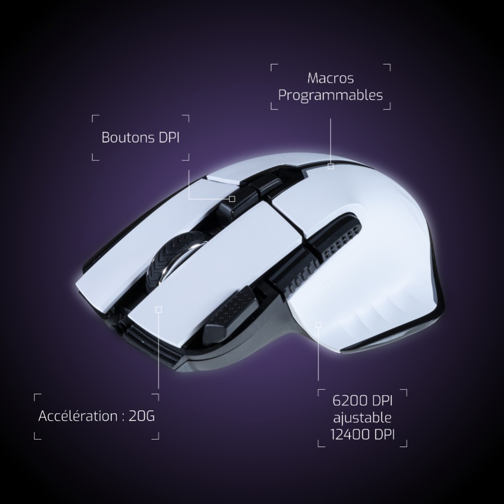 Souris gaming filaire SO-320 - Blanc - Image 3
