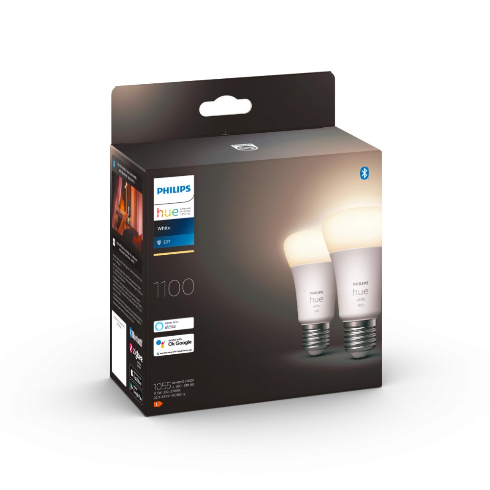 Philips HUE x2 - Blanc E27 75W Pack de 2 - white standard E27