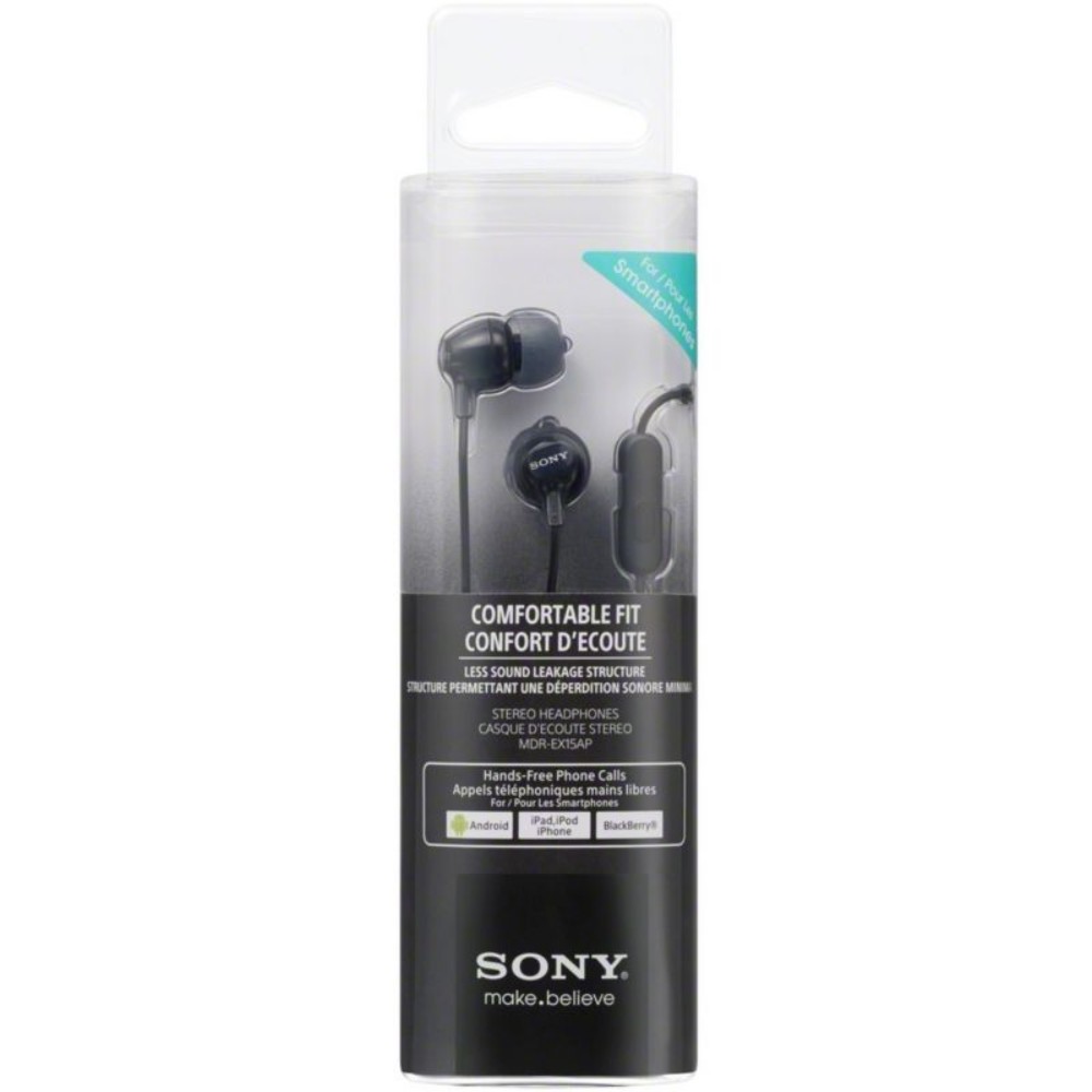 MDREX15AP - Noir Ecouteurs filaires avec micro.