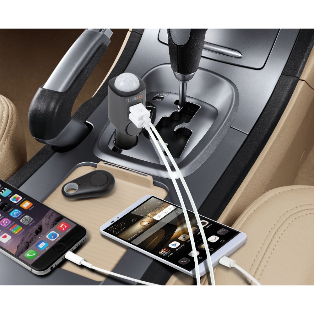 Allume-cigare auto : Système d'alarme & chargeur d'appareils mobiles universel TX-100 - No - Image 4