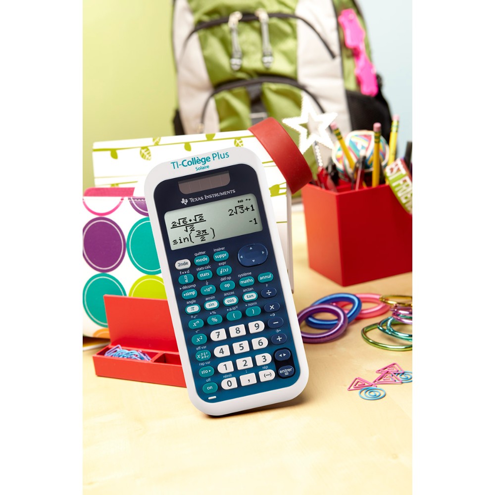 Calculatrice scientifiquesolaire TI-Collège Plus - Bleu - Image 2