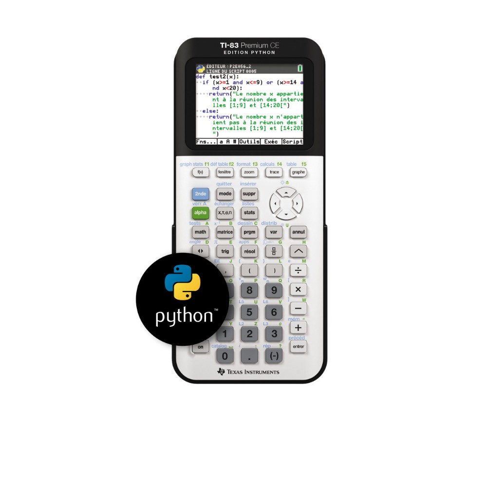 Calculatrice graphique TI-83 Premium édition Python