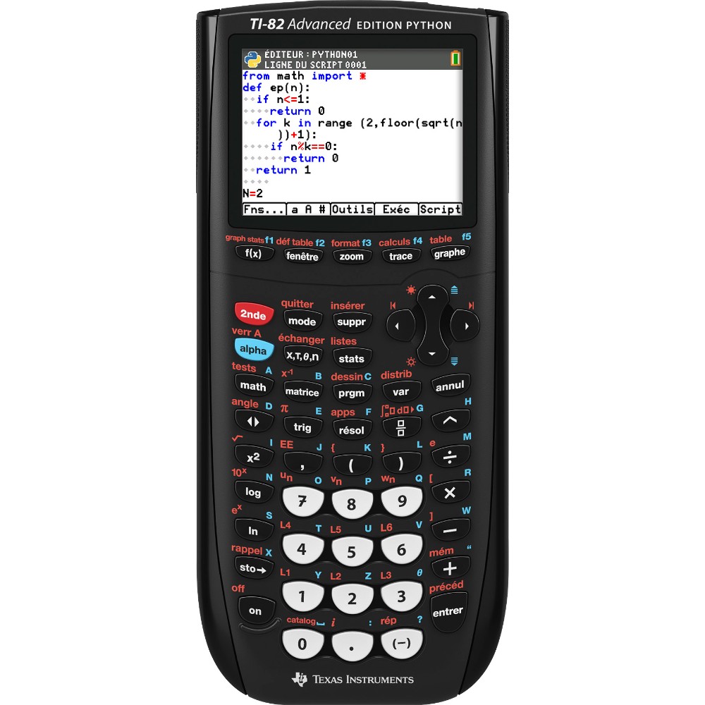 TI-82 Ad Edition PYTHON - Noir Calculatrice Graphique couleur - Image 2