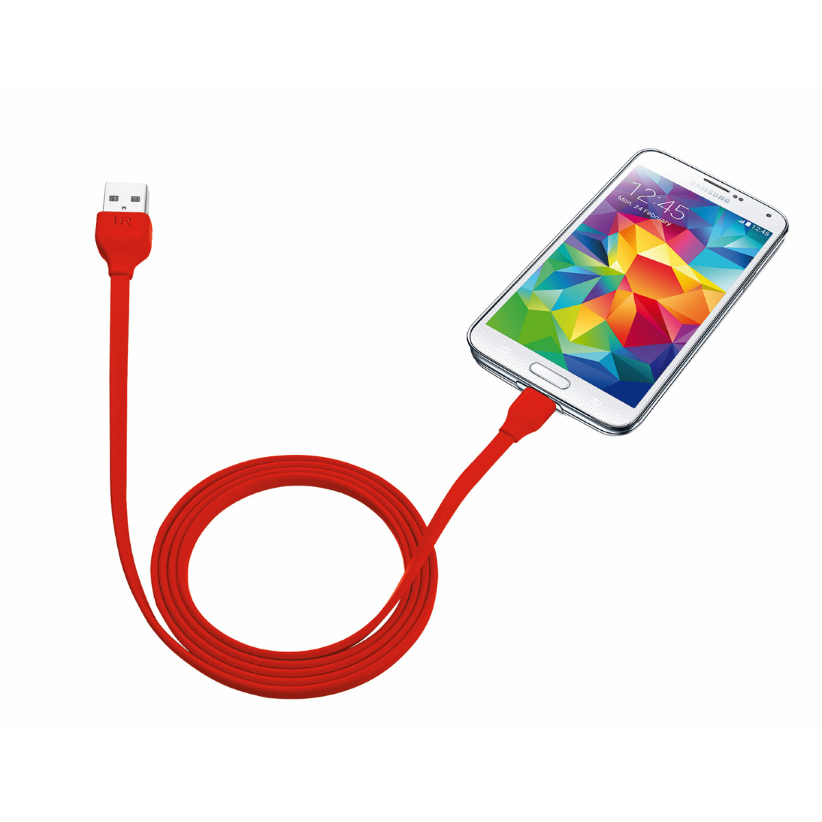 FLAT MICRO-USB CABLE 1M- Rouge Cable micro-usb plat 1m - Image 3