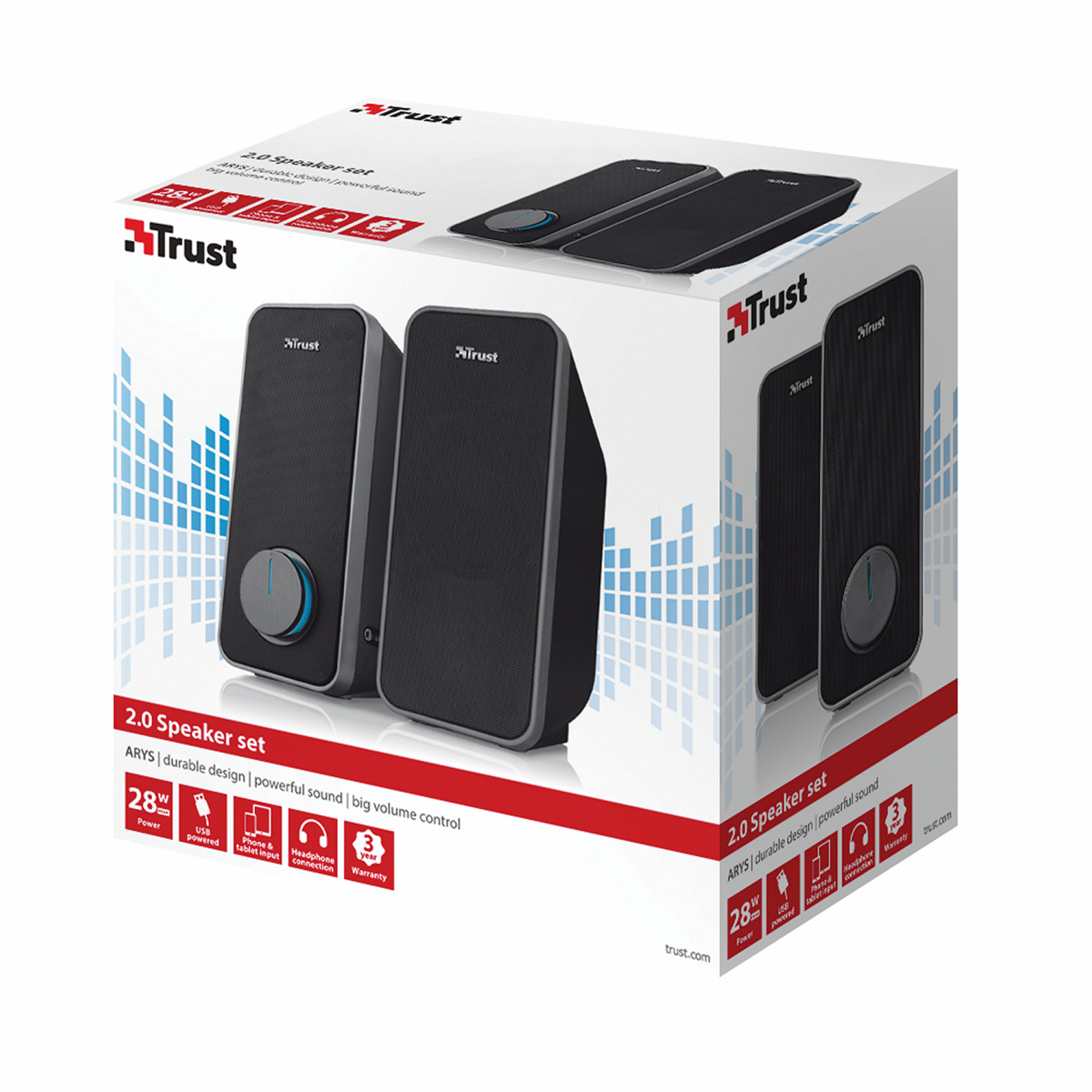 ARYS 2.0 SPEAKER SET - Noir Enceinte 2.0 14W - Image 2