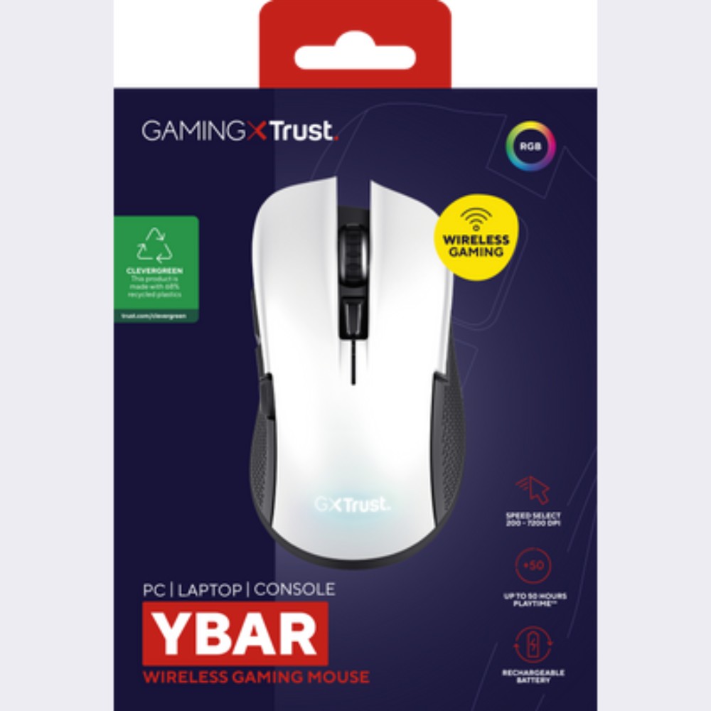Souris optique gaming sans fil GXT 923 YBar - Blanc - Image 3