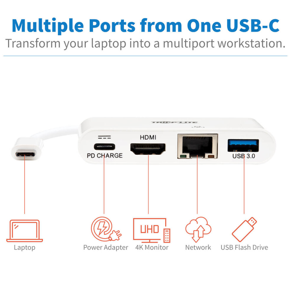 Adaptateur USB-C HDMI RJ45 60W - Image 4
