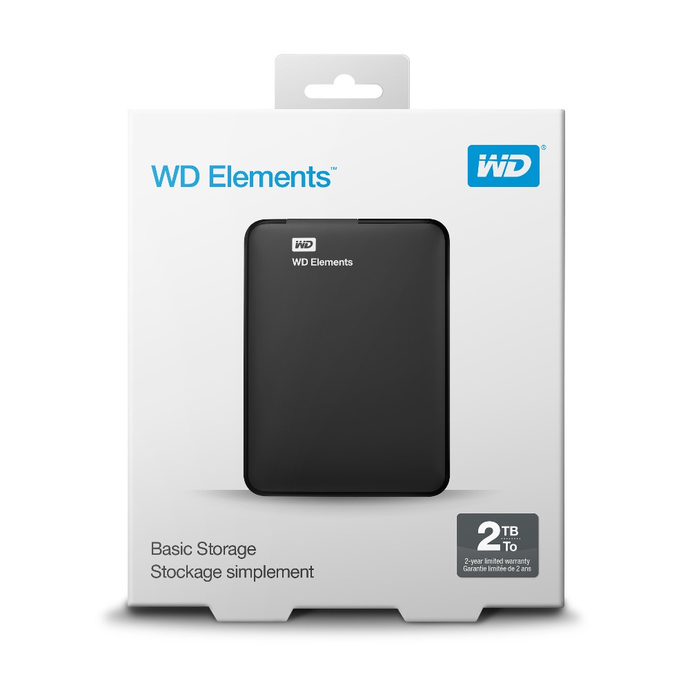 ELEMENTS PORTABLE 2TB Noir WD Hard disk 2000 GB Black